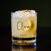 Chic Brautparty Script Monogram Wedding Whiskyglas