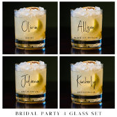 Chic Brautparty Script Monogram Wedding Whiskyglas
