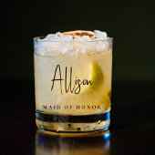 Chic Brautparty Script Monogram Wedding Whiskyglas