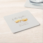 Chic Bread and Butter bridal shower Rechteckiger Pappuntersetzer (angewinkelt)