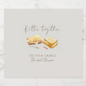 Chic bread and butter bridal shower schaumweinetikett (Einzelnes Label)