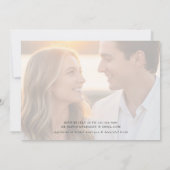 Chic Bridal Shower Photo Typography Pale Blue Einladung (Rückseite)