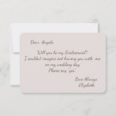 Chic Bride & Bridesmaid, Bridesmaid Card Einladung (Rückseite)