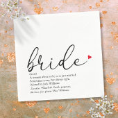 Chic Bride Definition, Brautparty Script Spaß Serviette