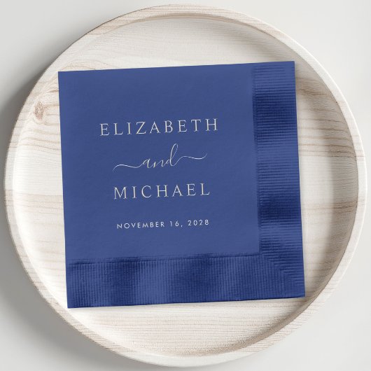 Chic Bride Groom Monogram Wedding Servietten Mit Folie