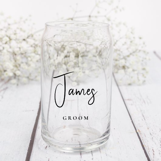 Chic Bride Groom Script Wedding Dosenglas