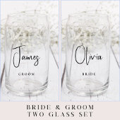 Chic Bride Groom Script Wedding Dosenglas