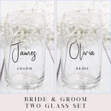 Chic Bride Groom Script Wedding