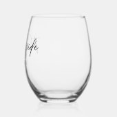 Chic Bride individualisierbarer Junggeselinnen-Abs Weinglas Ohne Stiel (Links)