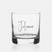 Chic Bridesmaid Bridal Junggeselinnen-Abschied Whiskyglas (Vorderseite)