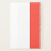 Chic Bridesmaid Coral Name Leafy Branch Custom Planer (Rückseite)