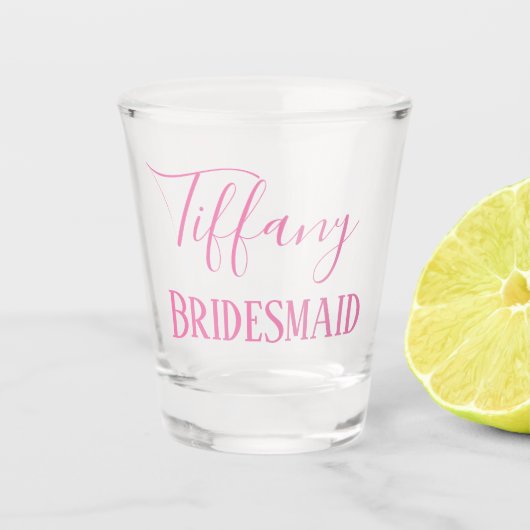 Chic Bridesmaid Favor Schnapsglas (Vorderseite)