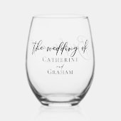 Chic Bridesmaid individuell anpassbare zweiseitige Weinglas Ohne Stiel (Rückseite)