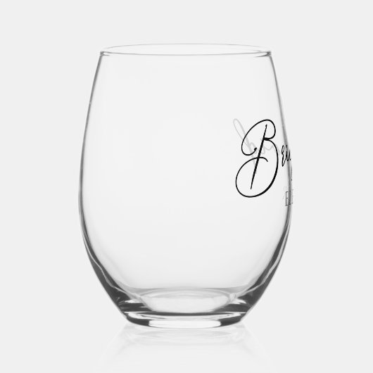 Chic Bridesmaid individuell anpassbarer Junggeseli Weinglas Ohne Stiel (Rechts)