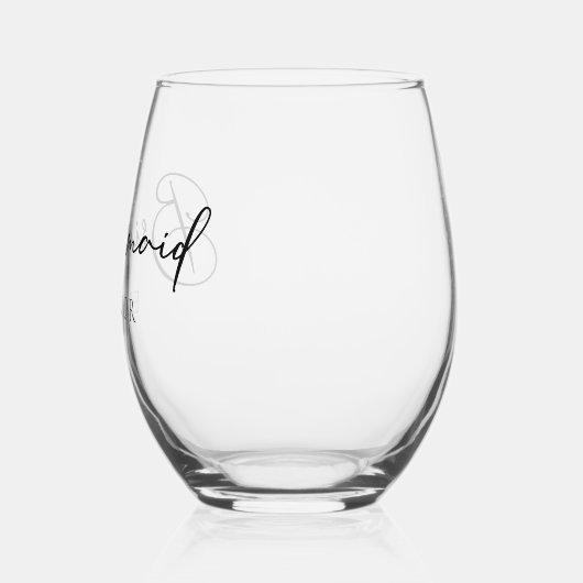 Chic Bridesmaid individuell anpassbarer Junggeseli Weinglas Ohne Stiel (Links)