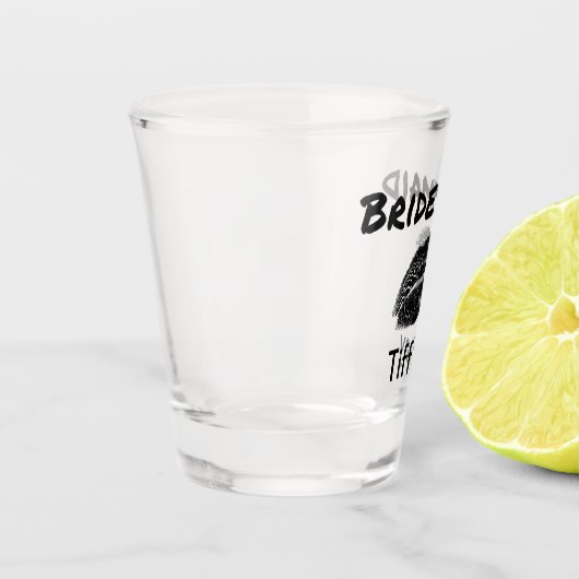 Chic Bridesmaid Keepake Lippenstift-Druck Schnapsglas (Links)
