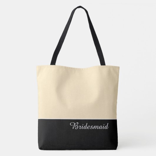 Chic Bridesmaid Tote Bag Tasche (Rückseite)