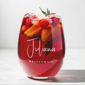 Chic Bridesmaid Trauzeugin Wedding Weinglas Ohne Stiel