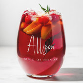 Chic Bridesmaid Trauzeugin Wedding Weinglas Ohne Stiel