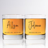 Chic Bridesmaid Wedding Junggeselinnen-Abschied Whiskyglas