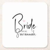 Chic Bridge | Personalisierter Name Rechteckiger Pappuntersetzer (Vorderseite)