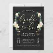 Chic Bridge to be Calligraphy Floral Brautparty Einladung (Vorderseite)