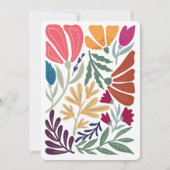 Chic Bright farbenfrohe Unmatch Floral Brautparty Einladung (Rückseite)