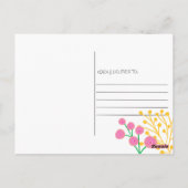 Chic Bright Floral Vielen Dank Postcard Postkarte (Rückseite)