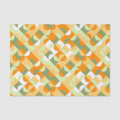 Chic Bright Green Sunny Orange Circles Art Pattern Seidenpapier (Vorderseite)