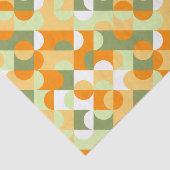 Chic Bright Green Sunny Orange Circles Art Pattern Seidenpapier (Ausschnitt)