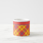 Chic Bright Red Yellow and Blue Kariert Espresso T Espressotasse (Vorderseite)
