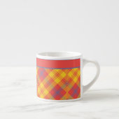 Chic Bright Red Yellow and Blue Kariert Espresso T Espressotasse (Rechts)