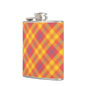 Chic Bright Red, Yellow and Blue Kariert Hibitflas Flachmann (Links)