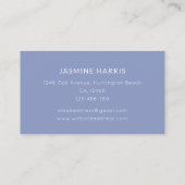 Chic Bright Watercolor Floral Business Card Visitenkarte (Rückseite)