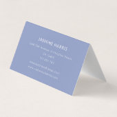 Chic Bright Watercolor Floral Folded Business Card Visitenkarten (Rückseite)