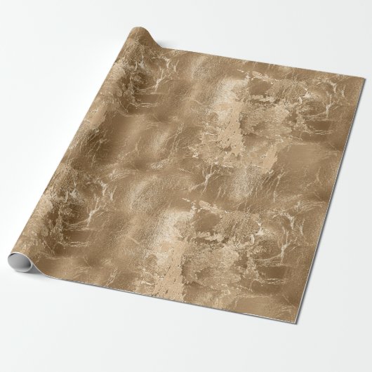 Chic Bronze Gold Geschenkpapier (Ungerollt)