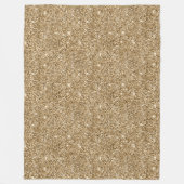 Chic Bronze Gold Glitzer Fleecedecke (Vorderseite)