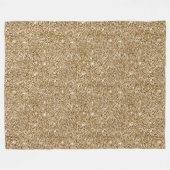 Chic Bronze Gold Glitzer Fleecedecke (Vorderseite (Horizontal))