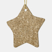 Chic Bronze Gold Glitzer Keramik Ornament (Links)