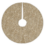 Chic Bronze Gold Glitzer Polyester Weihnachtsbaumdecke (Vorderseite)