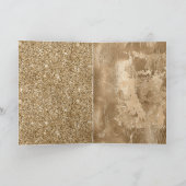 Chic Bronze Gold Shine Bright Glitzer Karte (Innenseite)