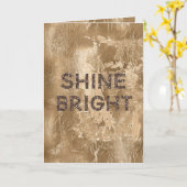 Chic Bronze Gold Shine Bright Glitzer Karte (Gelbe Blume)