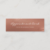 Chic Bronze Mini Business Modern Appointment Card Visitenkarte (Vorderseite)