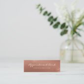 Chic Bronze Mini Business Modern Appointment Card Visitenkarte (Stehend Vorderseite)