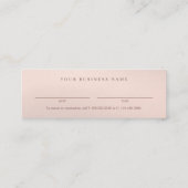 Chic Bronze Mini Business Modern Appointment Card Visitenkarte (Rückseite)