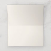 Chic Brown and Cream Floral Wedding Platzkarte (Innenseite Aufgefaltet)