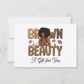 Chic Brown Beauty Geschenkgutschein Einladung (Vorderseite)