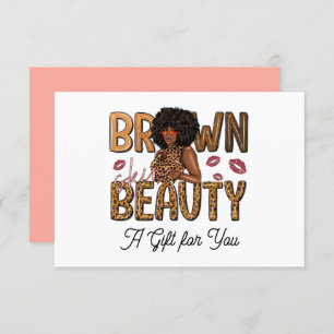 Chic Brown Beauty Geschenkgutschein Einladung