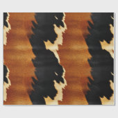 Chic Brown Black Cream Western Cowhide Geschenkpapier (Flach)