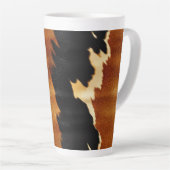 Chic Brown Black Cream Western Cowhide Milchtasse (Rechte Ecke)